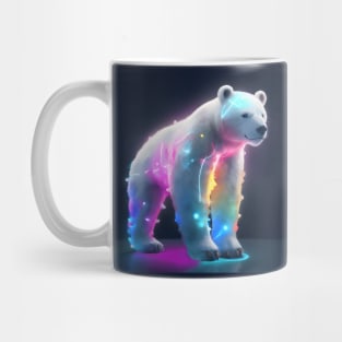 Colourful neon polar bear Mug